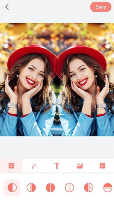 Emulate iPhone app Photo Mirror - Image Editor using MyAndroid
