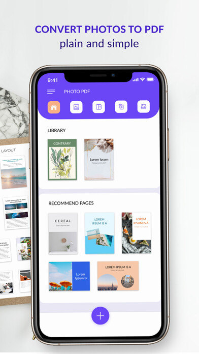 Emulate iPhone app Photo PDF Pro: Photobooks using MyAndroid
