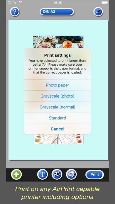 Emulate iPhone app PhotoPrint LT - photo printer using MyAndroid Emulate iPhone app PhotoPrint LT - photo printer using MyAndroid