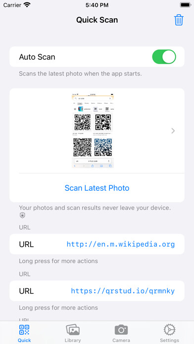 Emulate iPhone app PhotoQR: QR Codes in Photos using MyAndroid Emulate iPhone app PhotoQR: QR Codes in Photos using MyAndroid