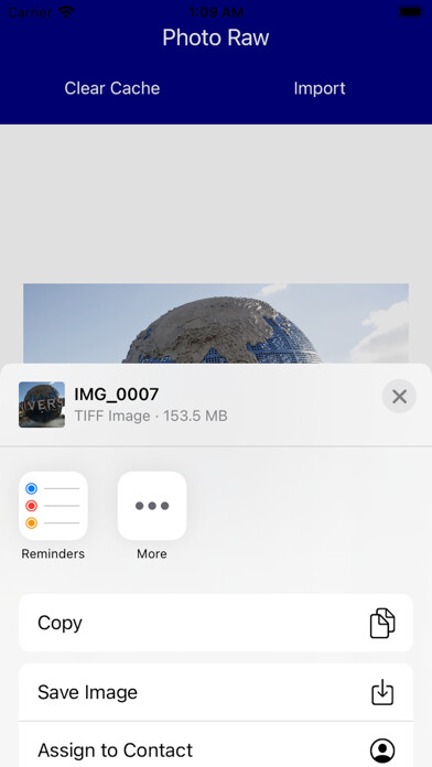 Emulate iPhone app Photo RAW Conversion using MyAndroid