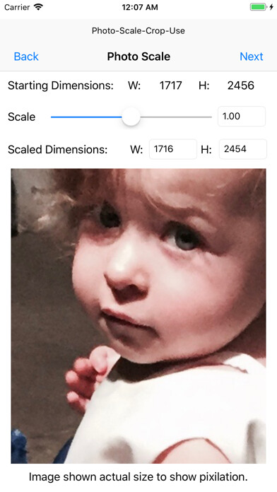 Emulate iPhone app Photo - Scale - Crop - Use using MyAndroid