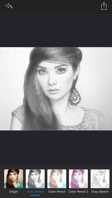 Emulate iPhone app Photo Sketch & Pencil Sketcher using MyAndroid