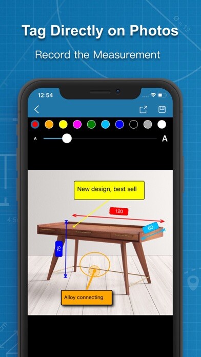 Emulate iPhone app Photos Measure - Image meter using MyAndroid