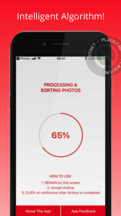 Emulate iPhone app Photos Organizer - For AirDrop using MyAndroid