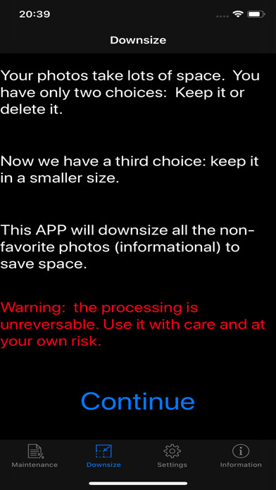 Emulate iPhone app Photo Storage Saver Pro using MyAndroid