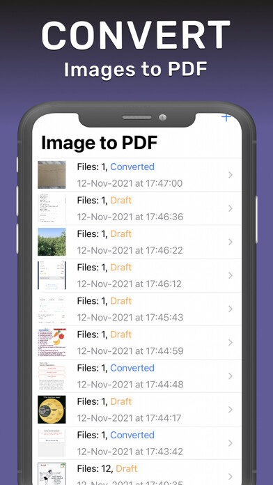 Emulate iPhone app Photo to PDF Converter: JPEG using MyAndroid