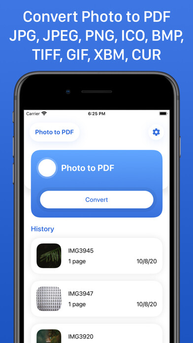 Emulate iPhone app Photo to PDF: Image Converter using MyAndroid