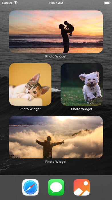 Emulate iPhone app Photo Widget App using MyAndroid