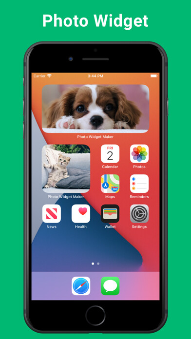 Emulate iPhone app Photo Widget Maker using MyAndroid