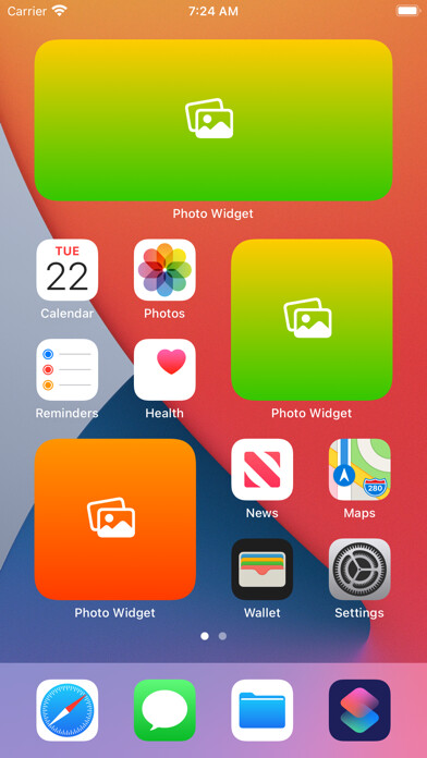 Emulate iPhone app Photo Widget Pro using MyAndroid