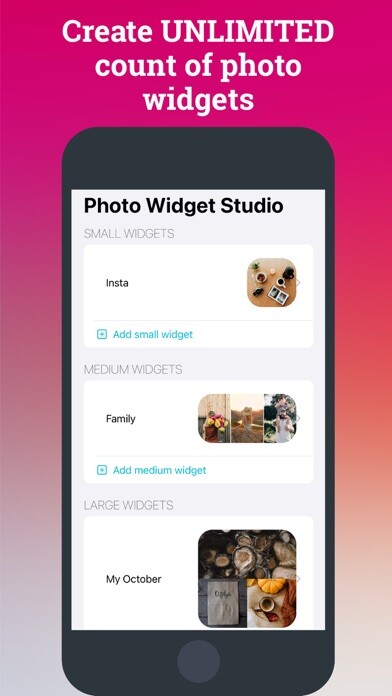 Emulate iPhone app Photo Widget Studio using MyAndroid