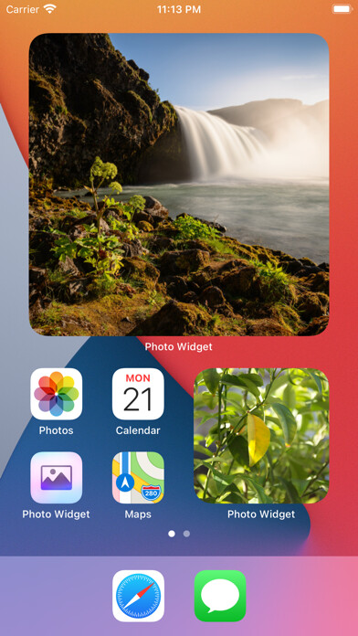 Emulate iPhone app Photo Widget — The Best One using MyAndroid