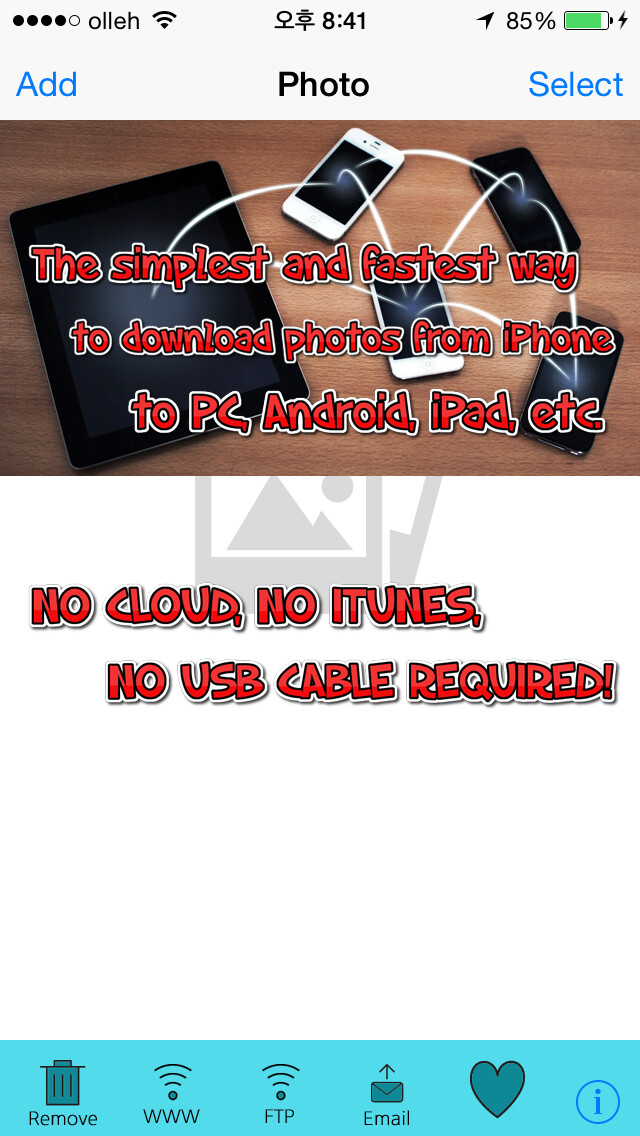 Emulate iPhone app Photo WiFi Transfer using MyAndroid Emulate iPhone app Photo WiFi Transfer using MyAndroid