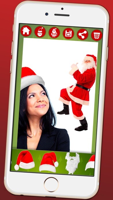 Emulate iPhone app Photo with Santa Stickers using MyAndroid Emulate iPhone app Photo with Santa Stickers using MyAndroid