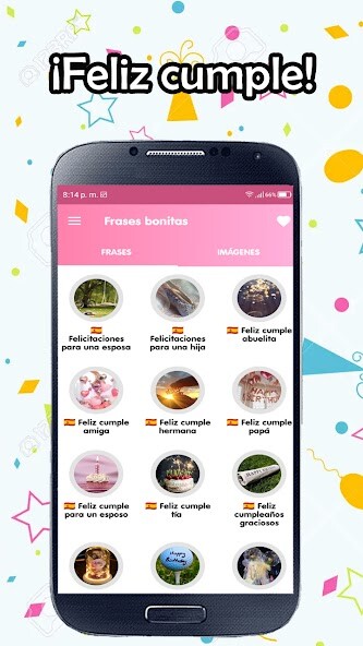 Run android online APK Phrases of Happy Birthday from MyAndroid or emulate Phrases of Happy Birthday using MyAndroid