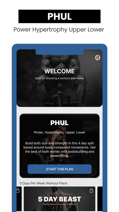 Emulate iPhone app PHUL - Split workout routine using MyAndroid Emulate iPhone app PHUL - Split workout routine using MyAndroid
