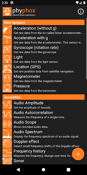 Emulate iPhone app phyphox using MyAndroid Emulate iPhone app phyphox using MyAndroid