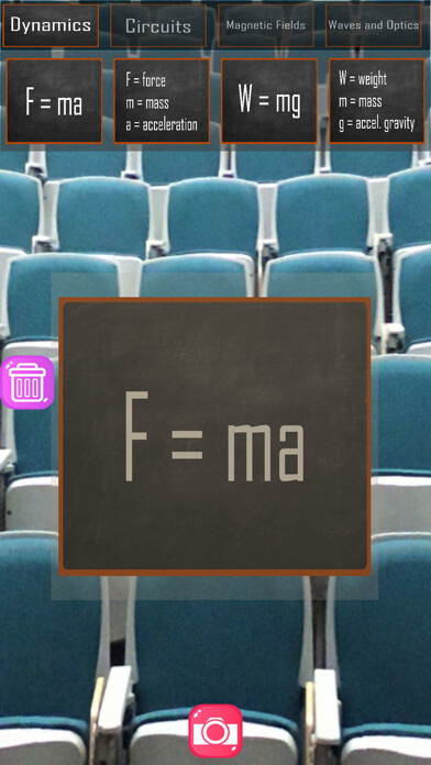 Emulate iPhone app Physics AR Core Class Formulas using MyAndroid