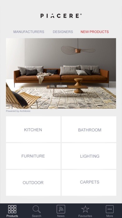 Emulate iPhone app Piacere Arredo using MyAndroid
