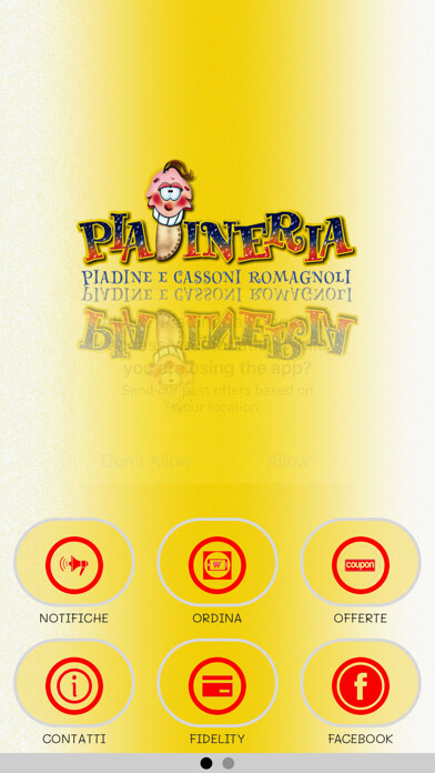 Emulate iPhone app Piadineria Foggia using MyAndroid