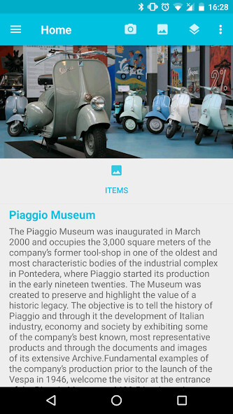 Emulate iPhone app Piaggio Museum using MyAndroid Emulate iPhone app Piaggio Museum using MyAndroid