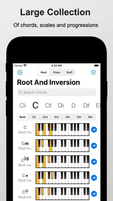 Emulate iPhone app Piano Chords and Scales Pro using MyAndroid Emulate iPhone app Piano Chords and Scales Pro using MyAndroid