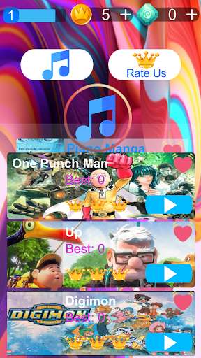 Run android online APK Piano Manga Tiles 2021 : Top Best Anime  Music from MyAndroid or emulate Piano Manga Tiles 2021 : Top Best Anime  Music using MyAndroid