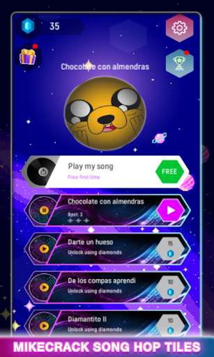 Run android online APK Piano Mikecrack Hop Tiles from MyAndroid or emulate Piano Mikecrack Hop Tiles using MyAndroid