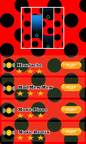 Run android online APK Piano Tiles Ladybug Noir 2 from MyAndroid or emulate Piano Tiles Ladybug Noir 2 using MyAndroid