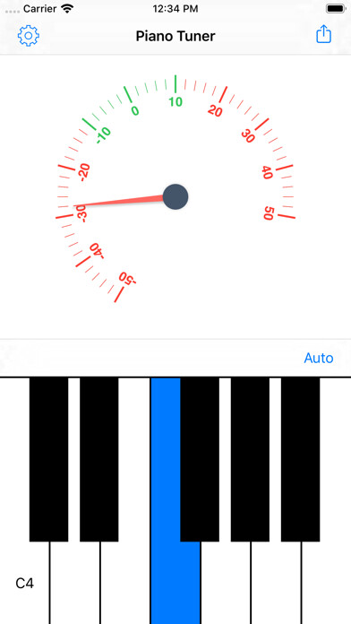 Emulate iPhone app Piano Tuner - High Precision using MyAndroid