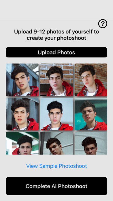 Emulate iPhone app PicAI: AI Photoshoot Generator using MyAndroid
