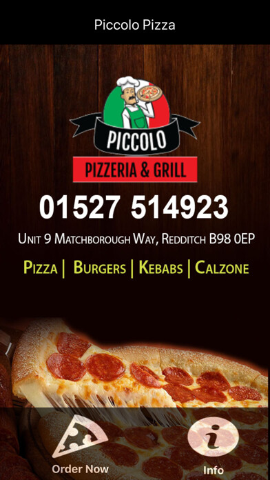 Emulate iPhone app Piccolo Pizza, Redditch using MyAndroid Emulate iPhone app Piccolo Pizza, Redditch using MyAndroid