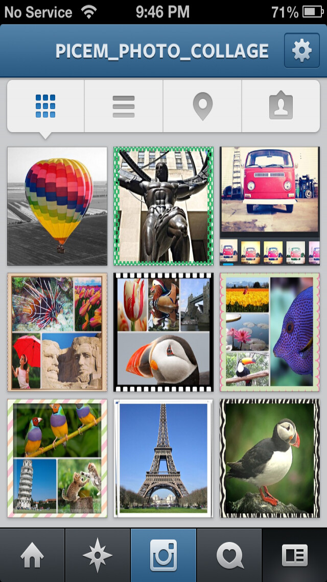 Emulate iPhone app PicEm Photo Collage for Instagram, Facebook, Tumblr and Twitter + editor free using MyAndroid Emulate iPhone app PicEm Photo Collage for Instagram, Facebook, Tumblr and Twitter + editor free using MyAndroid