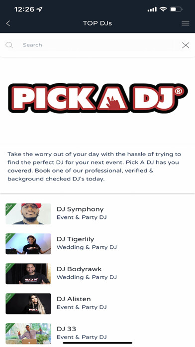 Emulate iPhone app Pick A DJ using MyAndroid Emulate iPhone app Pick A DJ using MyAndroid