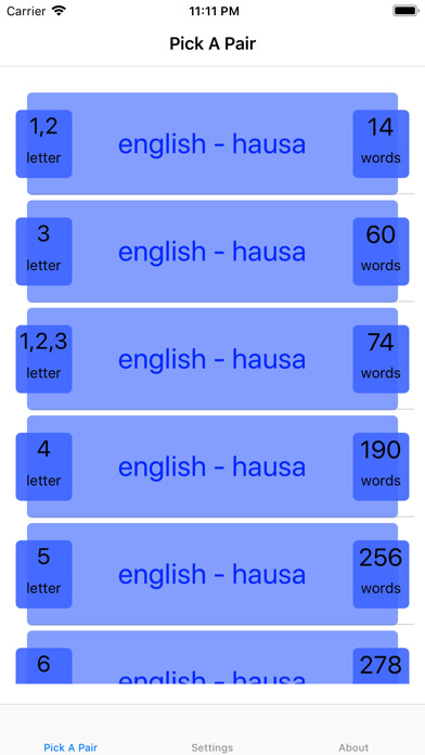 Emulate iPhone app PickAPair Hausa - English using MyAndroid Emulate iPhone app PickAPair Hausa - English using MyAndroid