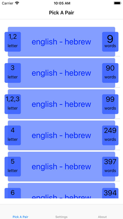 Emulate iPhone app PickAPair Hebrew - English using MyAndroid Emulate iPhone app PickAPair Hebrew - English using MyAndroid