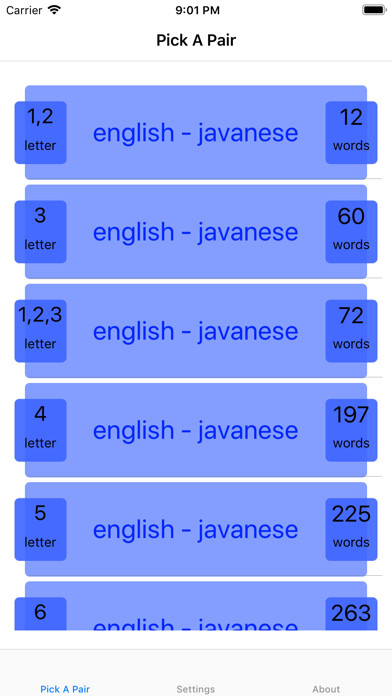 Emulate iPhone app PickAPair Javanese - English using MyAndroid Emulate iPhone app PickAPair Javanese - English using MyAndroid