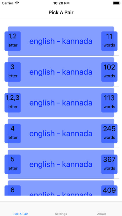 Emulate iPhone app PickAPair Kannada - English using MyAndroid Emulate iPhone app PickAPair Kannada - English using MyAndroid
