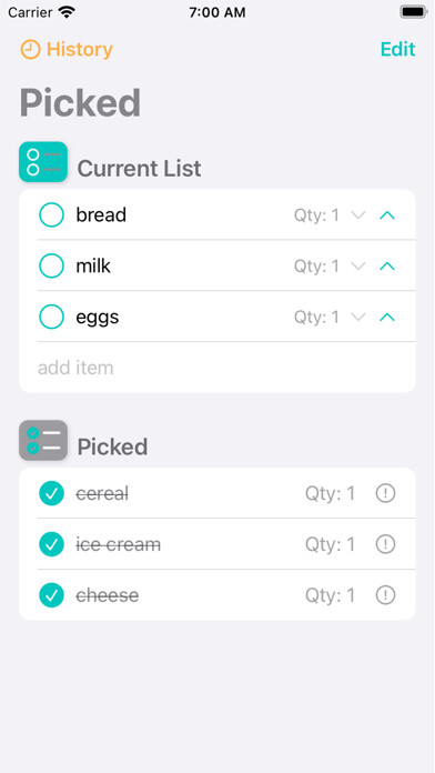 Emulate iPhone app Picked - Shopping & Checklist using MyAndroid Emulate iPhone app Picked - Shopping & Checklist using MyAndroid
