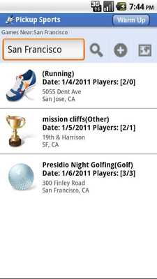 Emulate Android APK Pickup Sports - Sports Workout