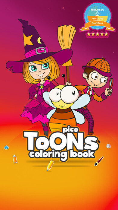 Emulate iPhone app PicoToONs - Colouring book using MyAndroid Emulate iPhone app PicoToONs - Colouring book using MyAndroid
