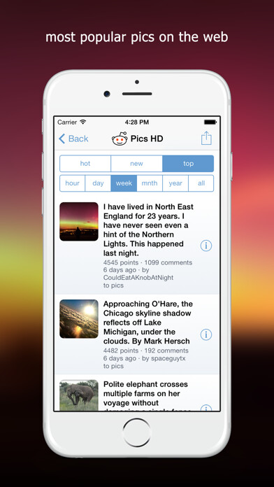 Emulate iPhone app Pics HD for Reddit using MyAndroid Emulate iPhone app Pics HD for Reddit using MyAndroid