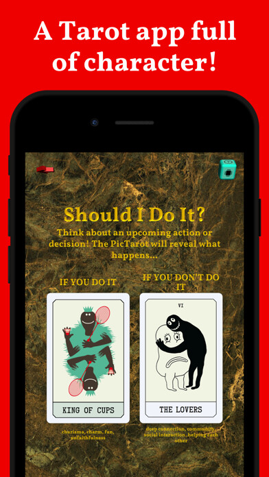 Emulate iPhone app PicTarot using MyAndroid
