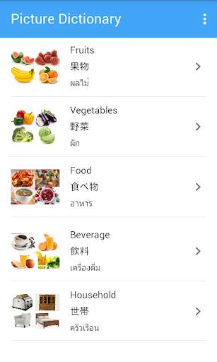 Emulate Android APK Picture Dictionary EN-JA-TH