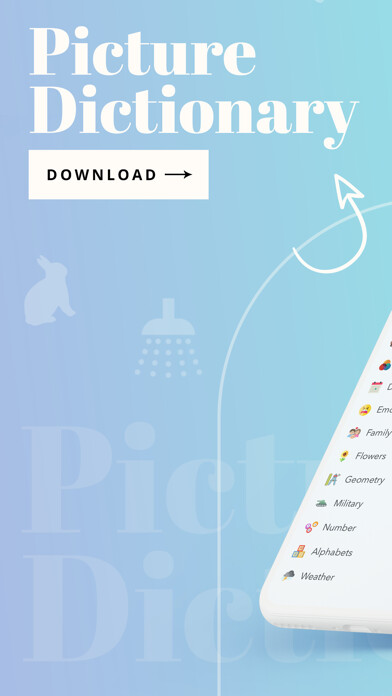 Emulate iPhone app Picture Dictionary for English using MyAndroid