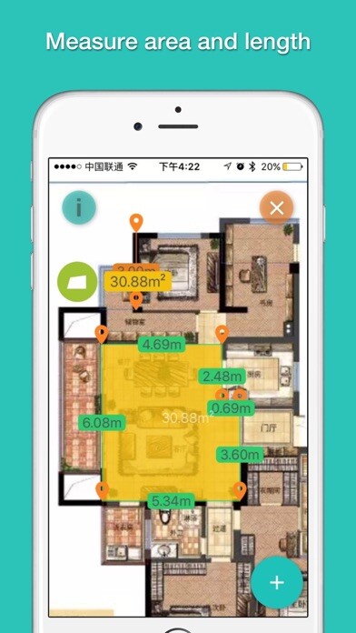 Emulate iPhone app Picture Measure - Calculate area and length on photo using MyAndroid Emulate iPhone app Picture Measure - Calculate area and length on photo using MyAndroid