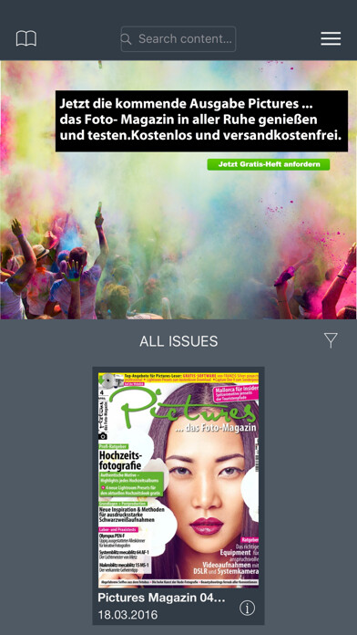 Emulate iPhone app Pictures Magazin using MyAndroid Emulate iPhone app Pictures Magazin using MyAndroid
