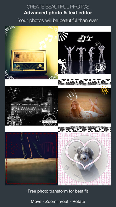 Emulate iPhone app PicWhite : Pic frame, stickers using MyAndroid Emulate iPhone app PicWhite : Pic frame, stickers using MyAndroid