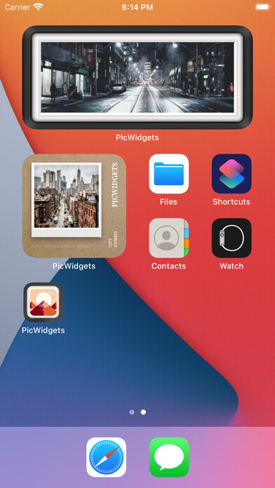 Emulate iPhone app PicWidgets - Frame&Photo using MyAndroid